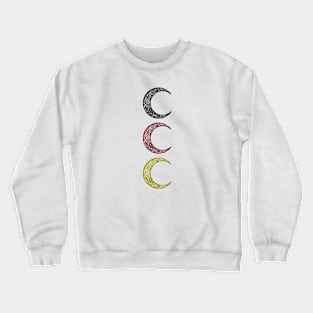 Colorful Henna Crescent Moon Crewneck Sweatshirt